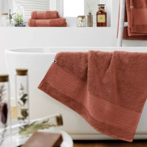Serviette de douche 70 x 130 cm GARANCE Terracotta
