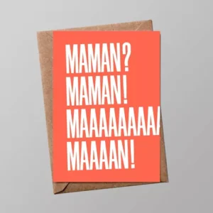Carte "Maman": Mamaaaaaaaaaan (avec enveloppe)