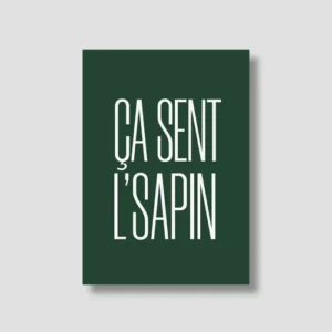 Carte "Voeux" - Ca sent le sapin...de Noël (avec enveloppe)