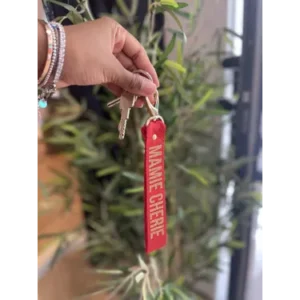 Porte-clés "Mamie chérie" rouge