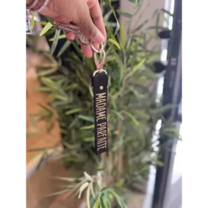 Porte-clés "Madame parfaite" noir